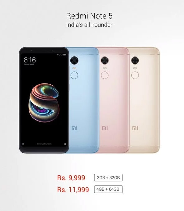 Цена Xiaomi Redmi Note 5
